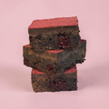 Red velvet brownies with Raspberry topping